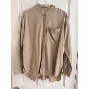 Banana Republic Men's Beige Button-Down Shirt